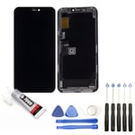 VITRE + ECRAN LCD TFT POUR IPhone 11 Pro 5.8" NOIR GRIS Sideral + OUTILS + COLLE