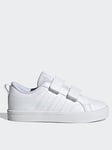 adidas Sportswear Kid's Vs Pace 2.0 Velcro Trainers - White, White, Size 13 Younger