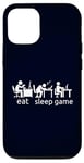 Coque pour iPhone 12/12 Pro Eat Sleep Game All Gamer Life At The Table Humour Gaming