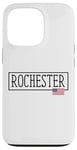 Coque pour iPhone 13 Pro Rochester City Drapeau USA Voyage US Amérique Femmes Hommes