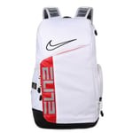 Nikes Elite Pro Basketboll Ryggsäck Ryggsäck Skola Väska Unisex Gym Sport Resor White