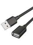 USB-jatkokaapeli USB 2.0 -jatkokaapeli uros-naaras-datakaapeli soveltuu tietokonetelevisioon USB-mobiilikiintolevyn liitäntäkaapeli lahja syntymäpäiväksi/pääsiäiseksi/pojaksi/tyttöystäväksi-musta-USB2.0