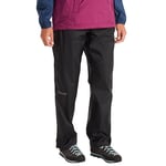 Marmot Femme Precip Eco Full Zip Pant, Pantalon Imperméable, Surpantalon Respirant, Pantalon de Randonnée Léger, Pantalon de Trekking Coupe-Vent, Black, XL