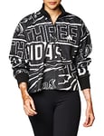 adidas W Ur Halfzip Women's Sweatshirt, womens, Sweatshirt, FT9730, Black and White, S