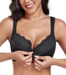 DotVol Femme Soutien-Gorge Grande Taille avec Armature Soutien Complet Plusieurs Façons à Porter 105E Noir