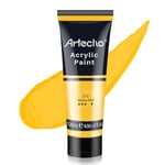 Artecho Peinture Acrylique 120ml Jaune de Naples, Acrylic Paint, Peinture pour Toile, Tissu, Bois, Roche, Papier, Verre.