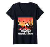 Womens Wildlife Rehabilitator Animal Rehab Rehabilitation Rescue V-Neck T-Shirt