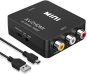 Musta - Videosignaalin muunnin (AV-HDMI) AV2HDMI, kaksi hdmiä ja kaksi hdmi