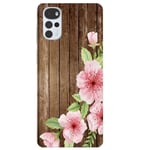 Coque pour Moto G22 bois fleur rose