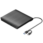 External CD DVD +/-RW Drive, USB 3.0 & USB-C Portable CD & DVD ROM Burner3761