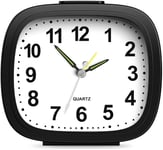 Ankilo Newest Super Silent Alarm Clock, Alarm Clock for Heavy Sleepers, Travel &