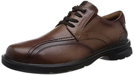 Clarks Homme Gessler Lace Tissu Oxford, Dark Tan Lea, 41.5 EU