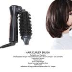 (EU Plug)Foldable Hair Curler Straightening Brush Adjustable Temperature SG5