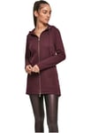 Urban Classics Women's Ladies Sweat Parka Cardigan, Red (Redwine 02243), 5XL