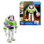 Disney Pixar Toy Story Action Chop Buzz l'Éclair Figurine Authentique échelle 30,5 cm, Film à Collectionner, Action karaté et 20 Phrases Plus, à partir de 3 Ans