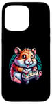 Coque pour iPhone 15 Pro Max Hamster Joueur À La Manette