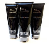 3x Jaguar Classic Black Shower Gel Body Wash for Men 200ml