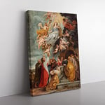 The Assumption Of The Virgin By Peter Paul Rubens Classic Painting Canvas Wall Art Print Ready to Hang, Framed Picture for Living Room Bedroom Home Office Décor, 60x40 cm (24x16 Inch)