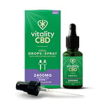 Vitality CBD Drops, Spray in MCT Oil 2400 mg, Berry, 30 ml, NO THC