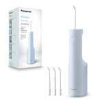 Panasonic Series 300 Oral Irrigator EW-DJ27-A311, Water Flosser for Teeth, 200ml, IPX7, 4 Regular Nozzles, 5 Pressure Settings, Travel Accessory, Blue