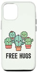 Coque pour iPhone 13 Free Hugs Cactus mignon mignon kawaii plantes câlin