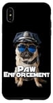 Coque pour iPhone XS Max Paw Enforcement Cadeau pour amoureux des chiens – Carlin amusant en uniforme de police