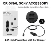 Sony AN430 Dual USB 4.8A Type-C Car Charger for Xperia L2 XA1 XA2 XZ XZ1 XZ3 XZS