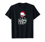 Naughty & Nice In A Glass Funny Santa Christmas Wine Lovers T-Shirt