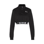 NIKE FB8067-010 W NSW AIR FLC TOP Sweatshirt Women's BLACK/WHITE Size XL