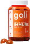 Goli Nutrition Triple Action Immune Gummies 60 Gummies with Vitamin C, D & Zinc