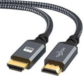 Câble HDMI 4K 10M,Câble HDMI 2.0 tressé en nylon haute vitesse 4K@60Hz à 18Gbps Compatible avec PS5,PS3,PS4,PC,projecteur,4K UHD TV/HDTV,Xbox