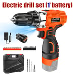 Cordless Combi Drill Electric Screwdriver Small Hand Drill 1 Or 2 Li-ion Battery