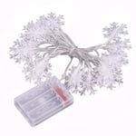 Christmas Snowflake Light String 10 Meter 80 Lights Batterilåda Typ (utan batteri)C