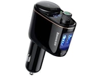 Bluetooth Fm Transmitter And Car Charger Baseus S-06, 2 X Usb-A, Black Cchc000001