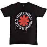 Red Hot Chili Peppers Stencil Black Men T-Shirt Black M, 100% Cotton, Regular