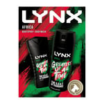 Lynx Mens Africa Greatest of All Time Body Wash & Spray 2pcs Gift Set for Him - NA - One Size