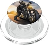 Gorilla Riding Chopper Moto PopSockets PopGrip pour MagSafe