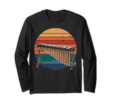 Marimba Retro Vintage Instrument Music Gifts Marimba Players Long Sleeve T-Shirt