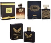 3 Pack Men's Perfume Vanilla Tobacco OUD Big Eagle Gents Fragrance EDP 100ml