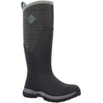 MUCK BOOTS Unisex Arctic Sport II Tall Rubber Black/Plaid Wellington - Size UK 4