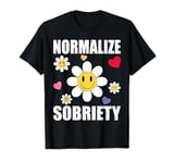 Normalize Sobriety Clean Sober Recovery 12 Steps Addict T-Shirt