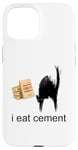 Coque pour iPhone 15 I Eat Cement Maudit Chat Drôle Curly Specific Meme