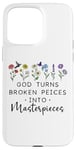 Coque pour iPhone 15 Pro Max God Turns Broken Pieces into Masterpieces Butterfly Sign,God