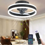 Ventilateur de plafond avec éclairage, silencieux, moderne à LED avec télécommande, minuteur, plafonnier, ventilateur pour salon, salle à manger