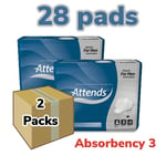 2 X Attends For Men 3 (599ml) 2 Packs Of  14 Pack Incontinence Aid Pads For Men