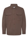 Lindbergh Heavy Twill Overshirt Brun