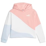 PUMA Sweat à Capuche Power Cat FL G Sudation Fille, Bleu Glacial, 128