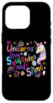 Coque pour iPhone 16 Pro Unicorn Girls Teens Love Squishies & Slime Wish Squishy Fun