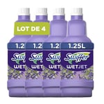 Swiffer WetJet Multi-Surfaces Solution Nettoyante Lavande 5L (4x1,25L), Détergent Multi-Surfaces, Dissout la Saleté Tenace, Élimine Facilement la Saleté Sans Laisser de Traces Ni de Résidus