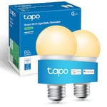 Tapo Smart Bulb, Energy Saving Smart Light Bulb, E27, 8.3W, Works with Amazon Alexa and Google Home, Dimmable Soft Warm White Alexa Light Bulbs, Tapo L510E (2-pack) (Packaging may vary)